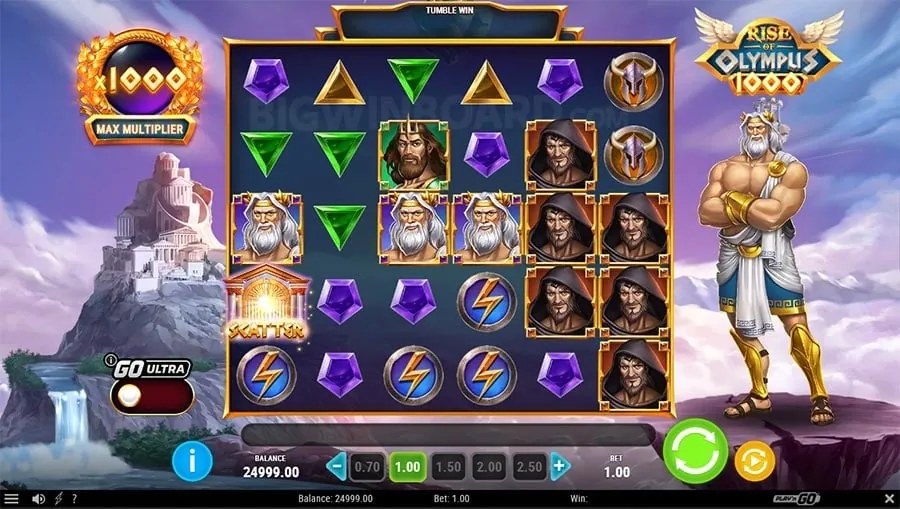 Exciting Slot Machine with big win symbols